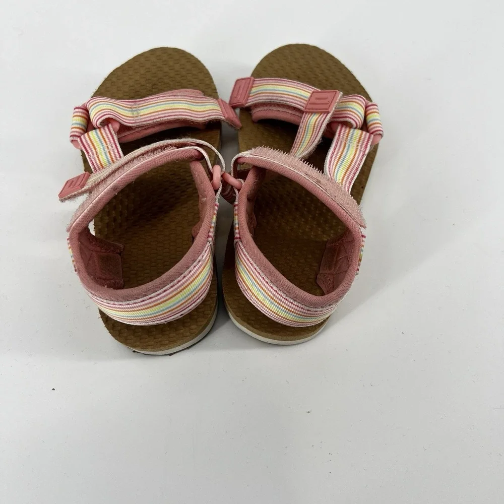 Academy Girls Sport Sandals Size 11D Pink Rainbow Strap Outdoor‎ Summer